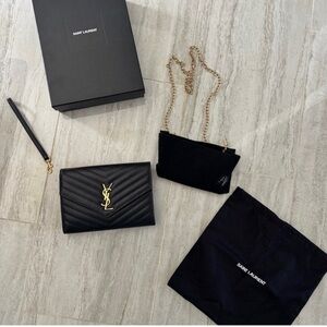 Saint Laurent Leather Clutch